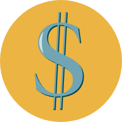 Icon with dollar sign